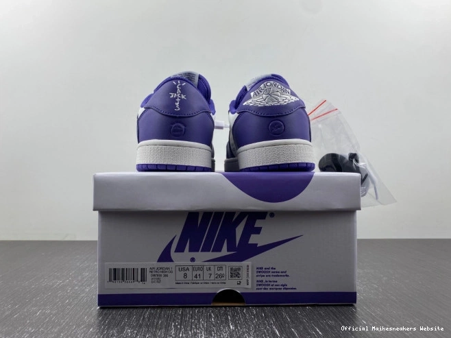 Official Maikesneakers AIR JORDAN OFF-WHITE DM7890-386 TRAVIS X 1 SCOTT X CUSTOM 0627